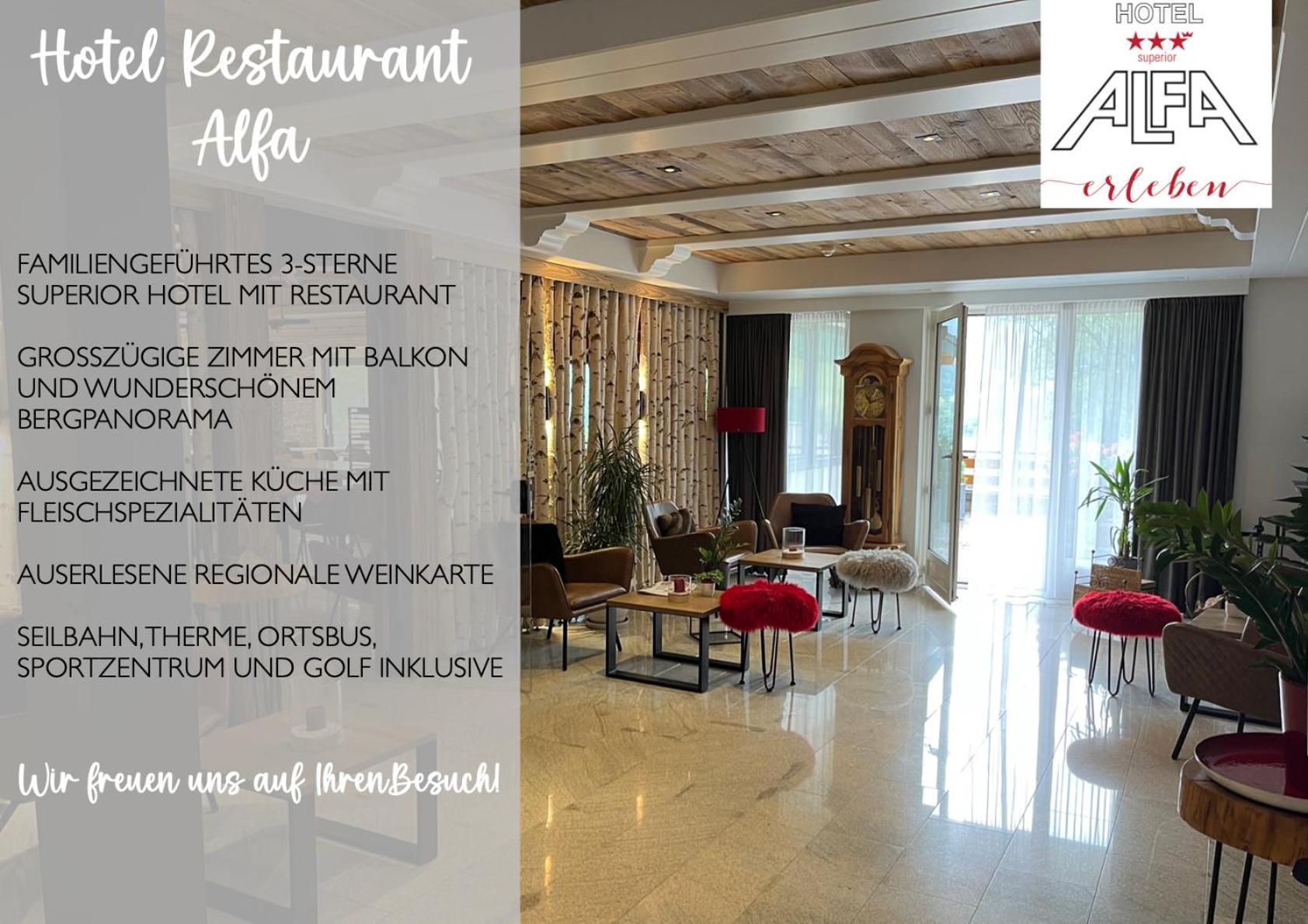 Hotel Alfa Superieur - Leukerbad-Therme المظهر الخارجي الصورة